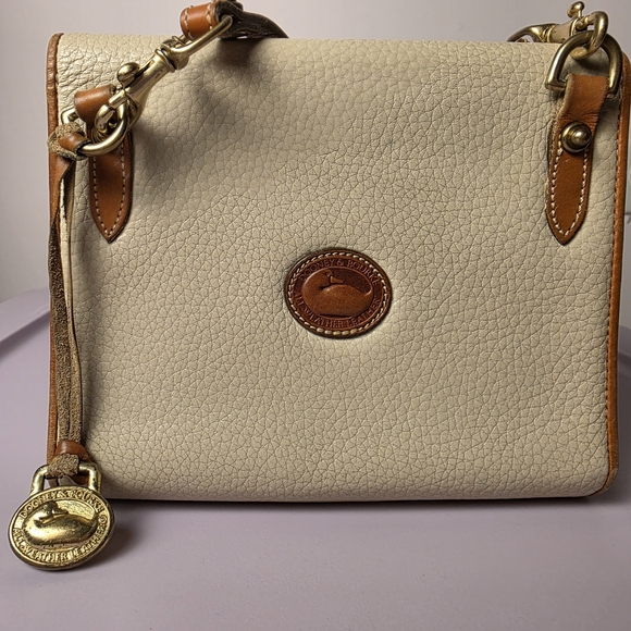 Vintage Dooney & Bourke AWL Crossbody Bag Cream Tan | Rehab Project - Picture 2 of 6